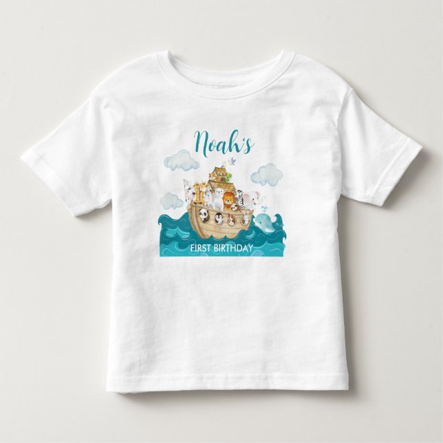 Noahs födelsedag i Ark T Shirt (Framsida)
