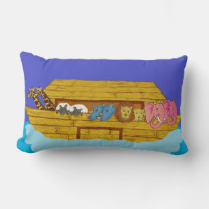 Noahs illustration av Ark Rainbow Funny Elephant Lumbarkudde