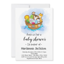 Noahs inbjudan till Ark Baby Shower