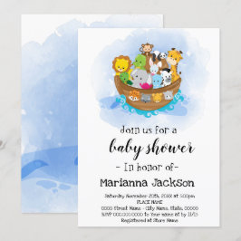 Noahs inbjudan till Ark Baby Shower