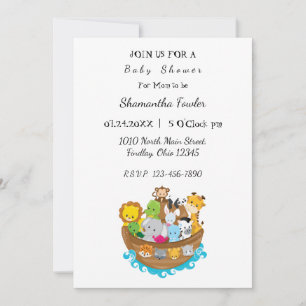Noahs inbjudan till Ark Baby Shower