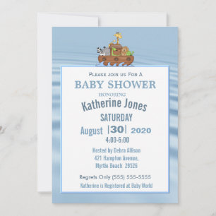 Noahs inbjudan till Ark Baby Shower