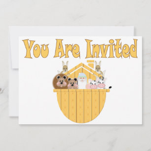 Noahs inbjudan till Ark Baby Shower