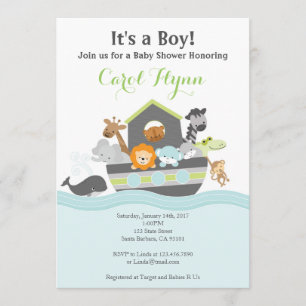 Noahs inbjudan till Ark Baby Shower