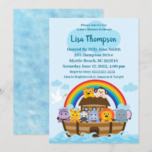 Noahs inbjudan till Ark Baby Shower