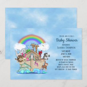 Noahs inbjudan till Ark Baby Shower