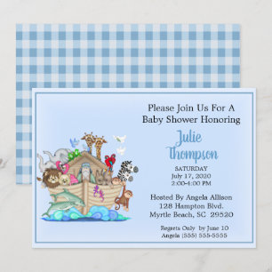 Noahs inbjudan till Ark Baby Shower