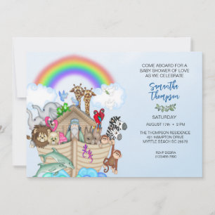 Noahs inbjudan till Ark Baby Shower