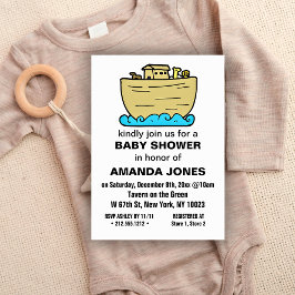 Noahs inbjudan till Ark Cute Christian Baby Shower
