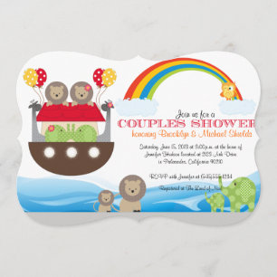 Noahs inbjudan till Ark - Par Baby Shower