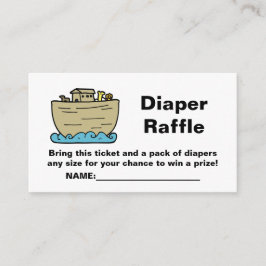 Noahs konst Cute Baby Shower Raffle Tilläggskort