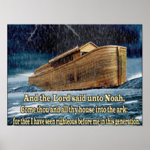 Noahs kristna ark poster med skript
