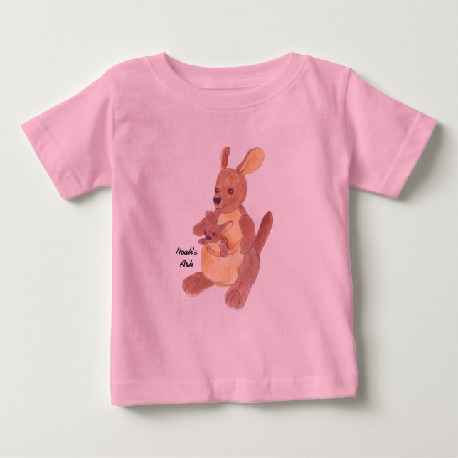 "Noahs mamma & baby för känguru för ark" samling T-shirt (Framsida)