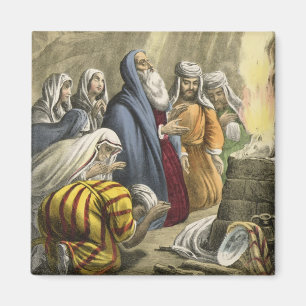 Noahs offer på att lämna ark, från en bibel magnet