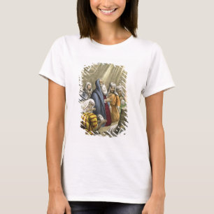 Noahs offer på att lämna ark, från en bibel t-shirt