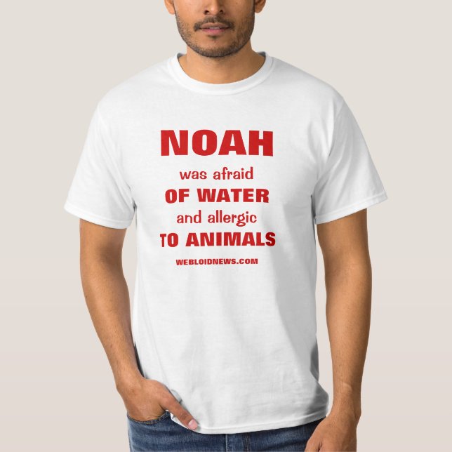 Noahs roligt ordstäv för ark tee shirt (Framsida)