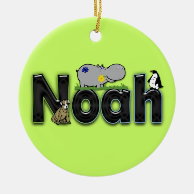 Noahs rum julgransprydnad keramik (Framsidan)