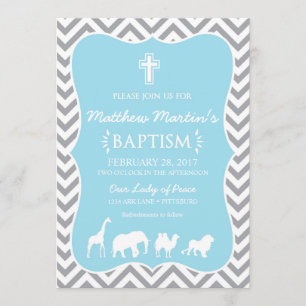 Noahs sparre för grått för blått för inbjudan för