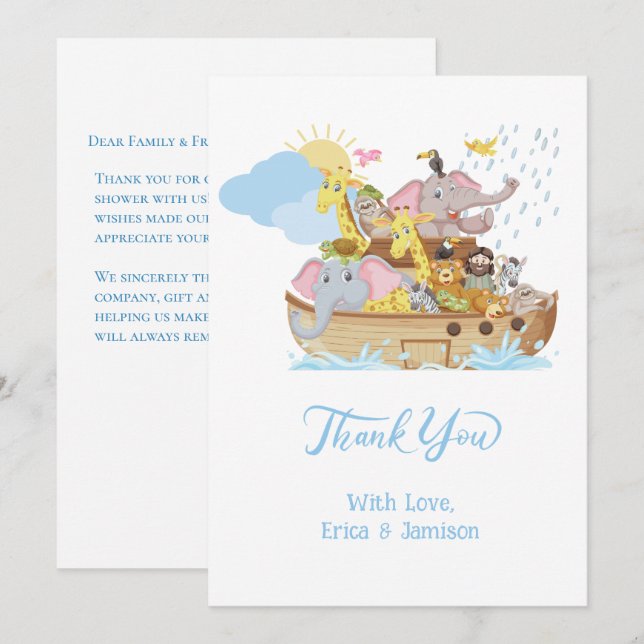 Noahs tackkort för Ark Tack Kort (Fram/baksida)