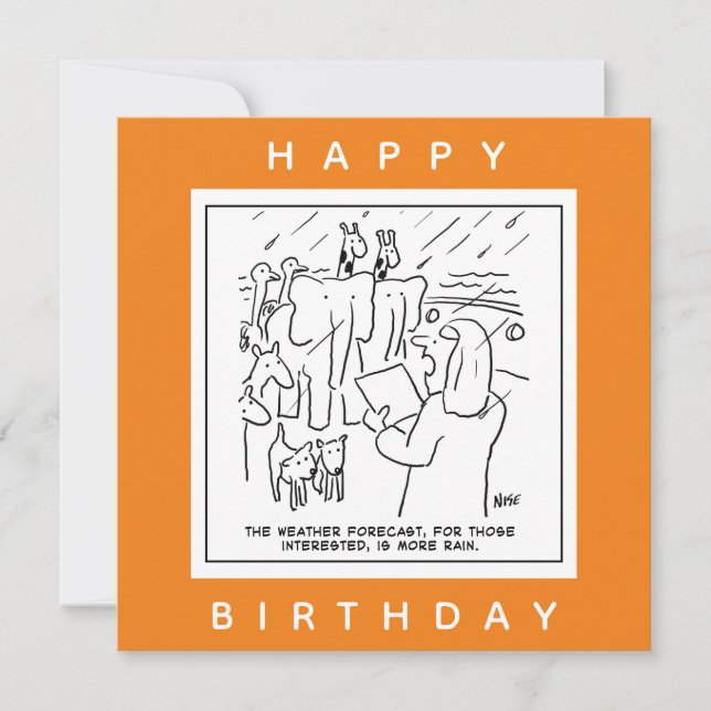 Noahs Tecknad för väderprognoser för Ark Kort (Framsida)