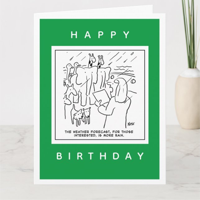 Noahs Tecknad för väderprognoser för Ark Kort (Framsida)