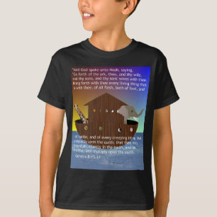 Noahs unge för ark (med scripture) T-tröja T Shirt