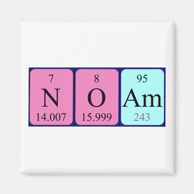 Noam Periodisk magnet bord namn (Framsidan)