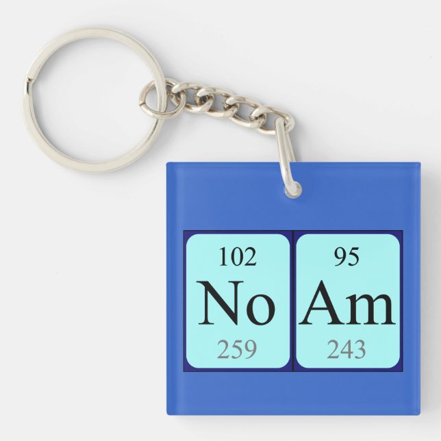 Noam Periodisk nyckelring bord namn (Framsidan)