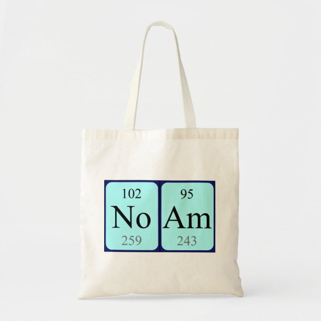Noam Periote bord namn tote bag Tygkasse (Framsidan)