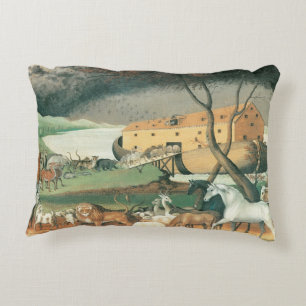 Noas ark av Edward Hicks, Vintage folkkonst Prydnadskudde