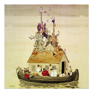 “Noas ark” av W Heath Robinson Fototryck