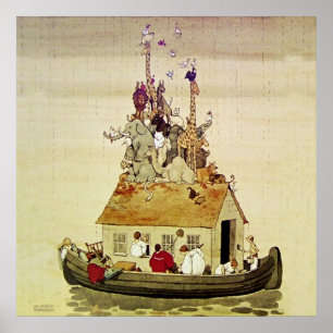 “Noas ark” av W Heath Robinson Poster