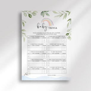 Noas ark baby shower baby trivia spel inbjudningar
