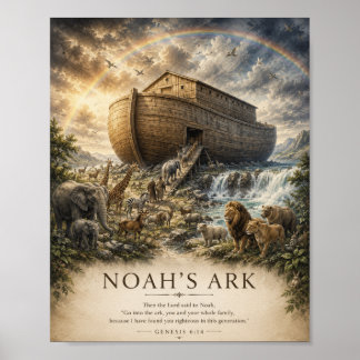 Noas ark-bibelplanschen poster