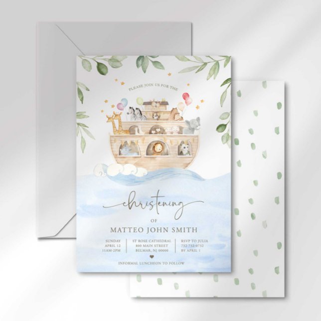 Noas ark dop inbjudan (Skapare uppladdad)