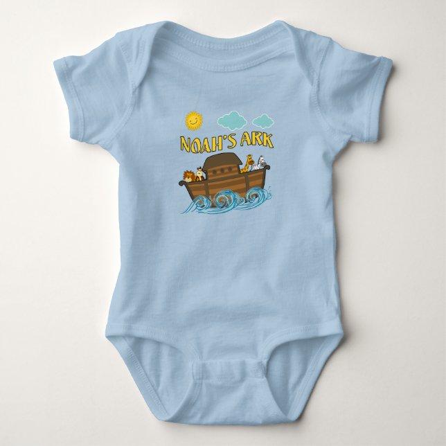 Noas ark Endräktsskjorta med knapp i botten T Shirt (Framsida)