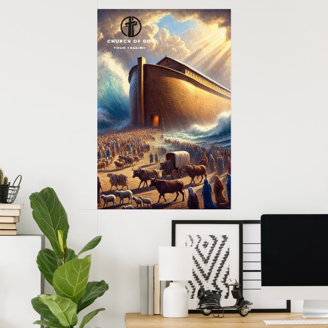 Noas ark Hängande pappersaffisch Poster (Hemmakontoret)