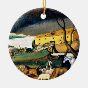 Noas ark julgransprydnad keramik