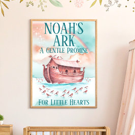 Noas ark Kristna barnkammare Barn Väggkonst