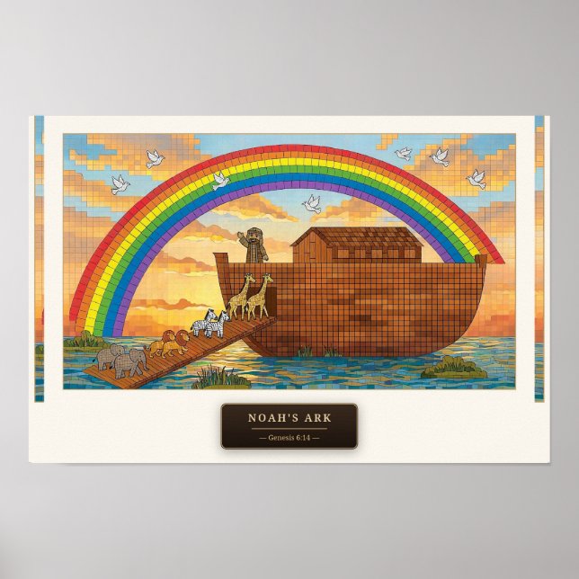 Noas ark — kubmosaikposter poster (Framsidan)