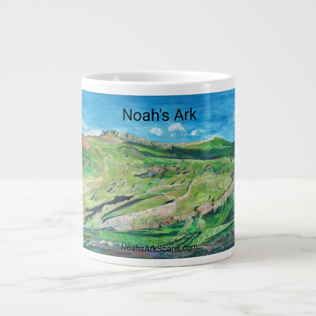 Noas ark-målade mugg jumbo mugg (Framsidan)