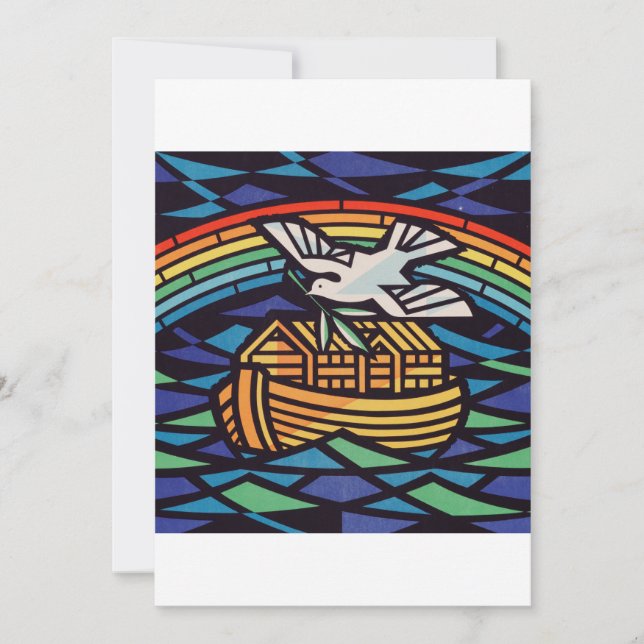 Noas ark med Helig Ande Inbjudningar (Framsida)