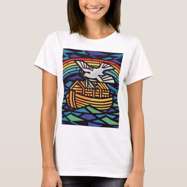 Noas ark med Helig Ande T Shirt (Framsida)