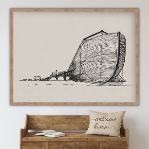 Noas ark plansch, Bibel konst, Väggkonst, Bibel po Poster