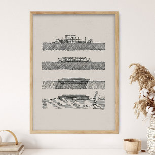Noas ark Skisser, DIGITALT TRYCK, Bibelkonst, Bibe Poster