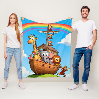 Noas stora arkäventyr fleecefilt