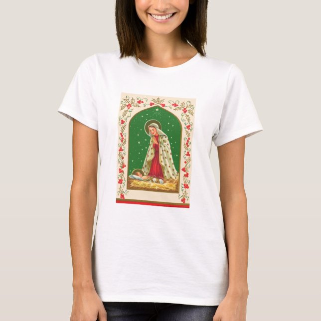 NOB165 Mary och baby Jesus.tif T Shirt (Framsida)