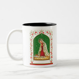NOB165 Mary och baby Jesus.tif Två-Tonad Mugg