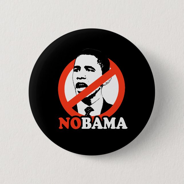 NOBAMA/ANTI-OBAMA T-SHIRT KNAPP (Framsida)