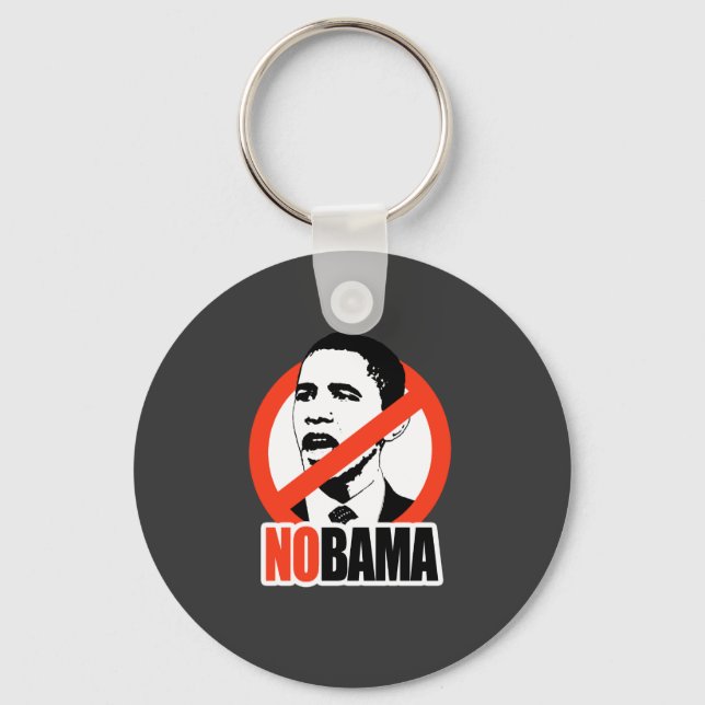 NOBAMA/ANTI-OBAMA T-SHIRT NYCKELRING (Framsida)